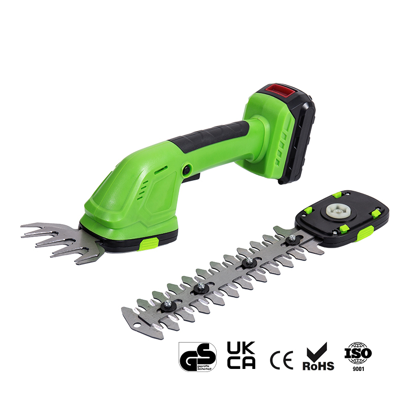 MHT-20LTD 2-i-1 elektrisk gressklipper 20V trådløs hekksaks med batteri og lader